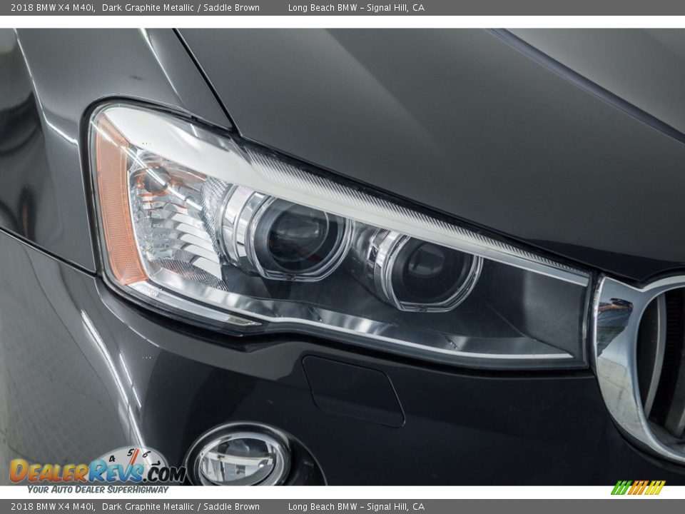 2018 BMW X4 M40i Dark Graphite Metallic / Saddle Brown Photo #21