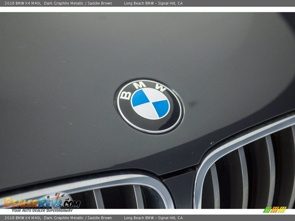 2018 BMW X4 M40i Dark Graphite Metallic / Saddle Brown Photo #22