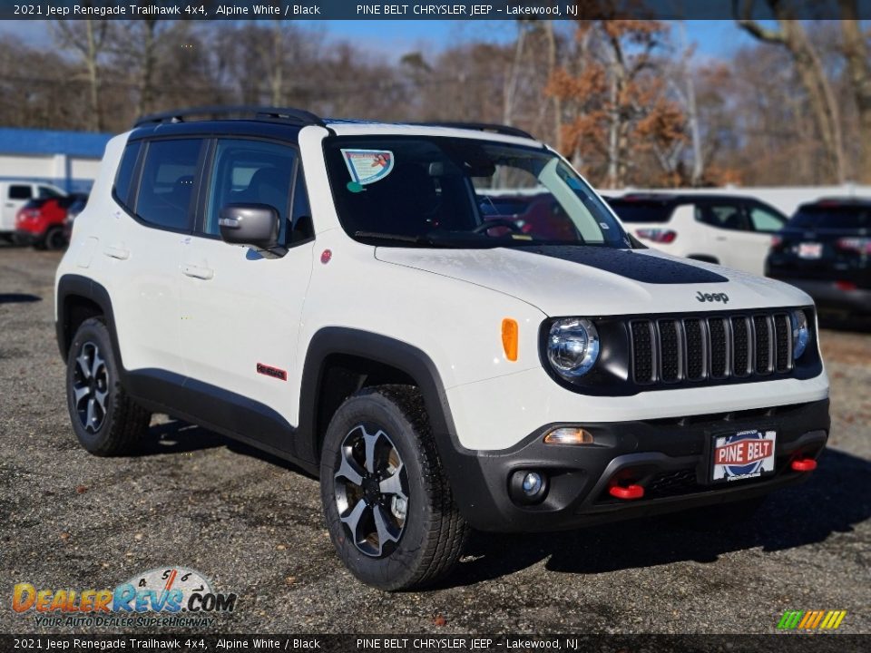 2021 Jeep Renegade Trailhawk 4x4 Alpine White / Black Photo #1