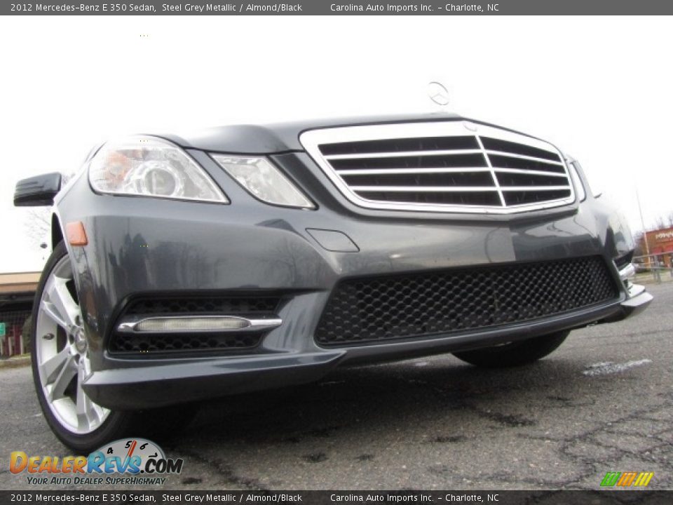 2012 Mercedes-Benz E 350 Sedan Steel Grey Metallic / Almond/Black Photo #2