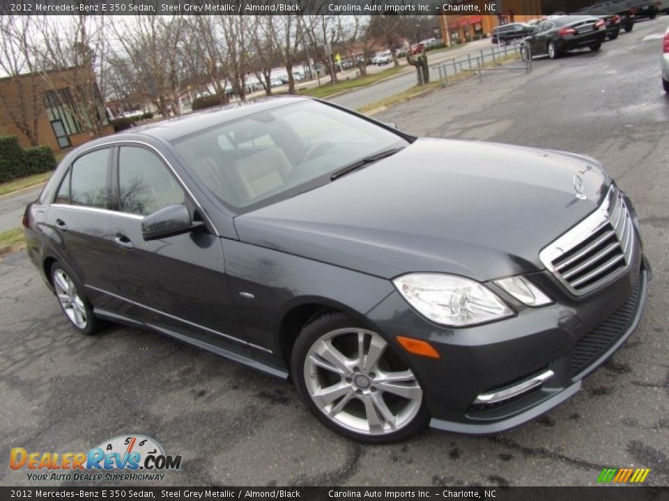 2012 Mercedes-Benz E 350 Sedan Steel Grey Metallic / Almond/Black Photo #3