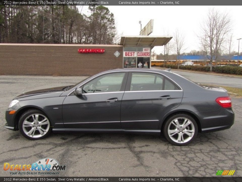 2012 Mercedes-Benz E 350 Sedan Steel Grey Metallic / Almond/Black Photo #7