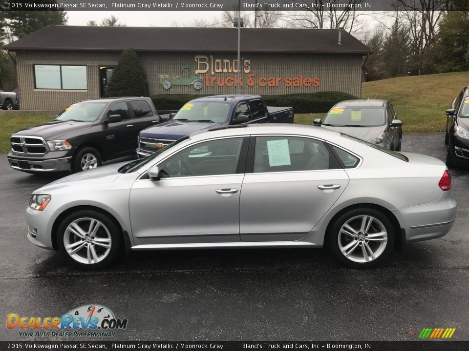 2015 Volkswagen Passat SE Sedan Platinum Gray Metallic / Moonrock Gray Photo #1