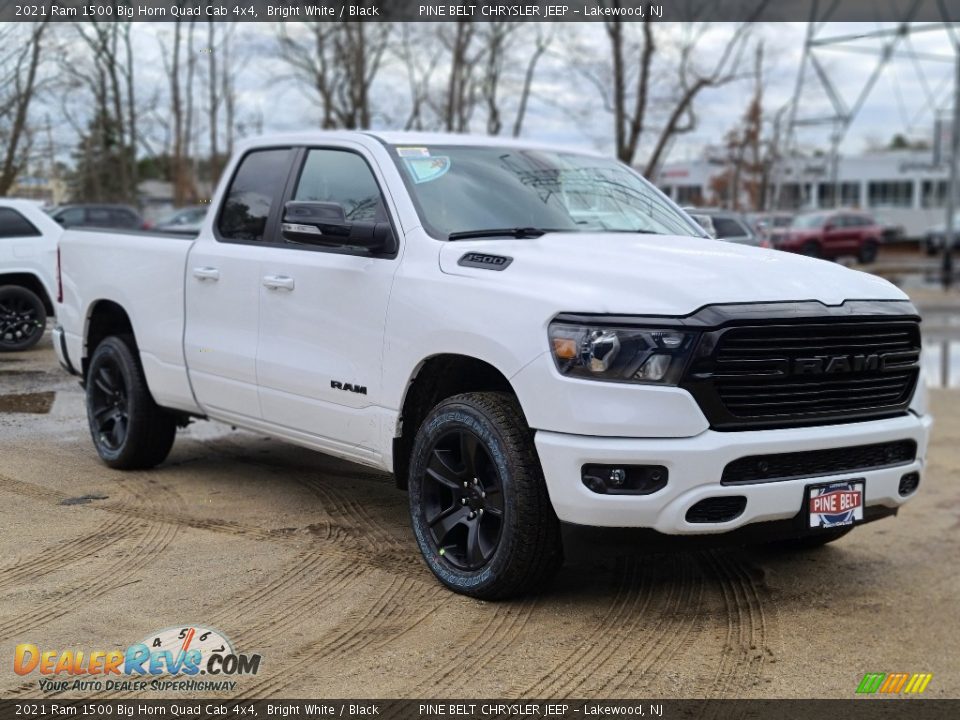2021 Ram 1500 Big Horn Quad Cab 4x4 Bright White / Black Photo #1