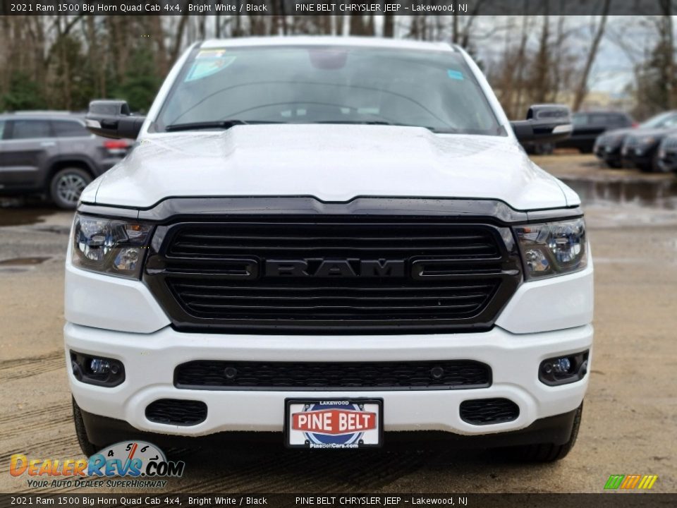 2021 Ram 1500 Big Horn Quad Cab 4x4 Bright White / Black Photo #3