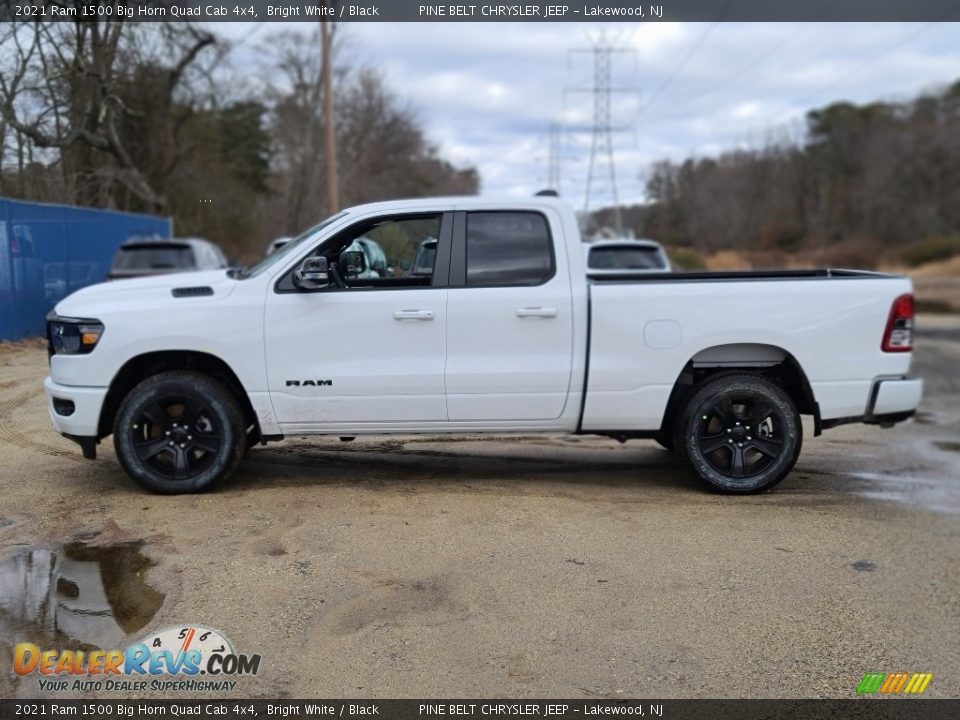 Bright White 2021 Ram 1500 Big Horn Quad Cab 4x4 Photo #4