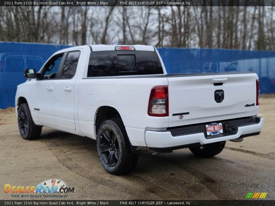 2021 Ram 1500 Big Horn Quad Cab 4x4 Bright White / Black Photo #6