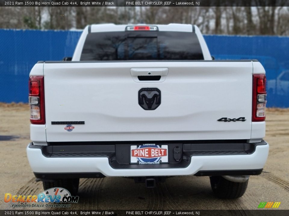 2021 Ram 1500 Big Horn Quad Cab 4x4 Bright White / Black Photo #7