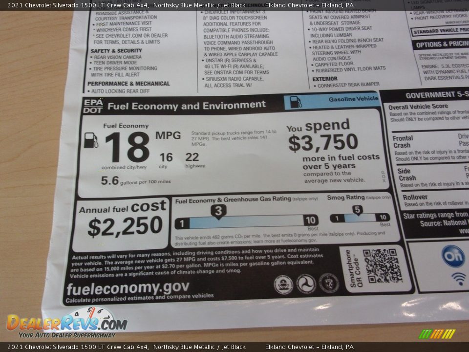 2021 Chevrolet Silverado 1500 LT Crew Cab 4x4 Northsky Blue Metallic / Jet Black Photo #34