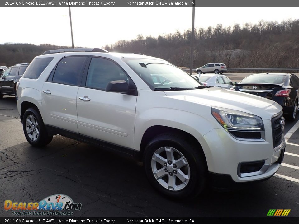 2014 GMC Acadia SLE AWD White Diamond Tricoat / Ebony Photo #4