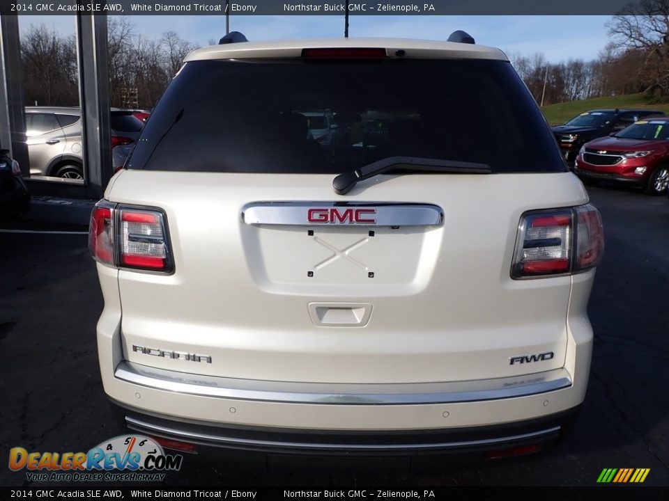 2014 GMC Acadia SLE AWD White Diamond Tricoat / Ebony Photo #10