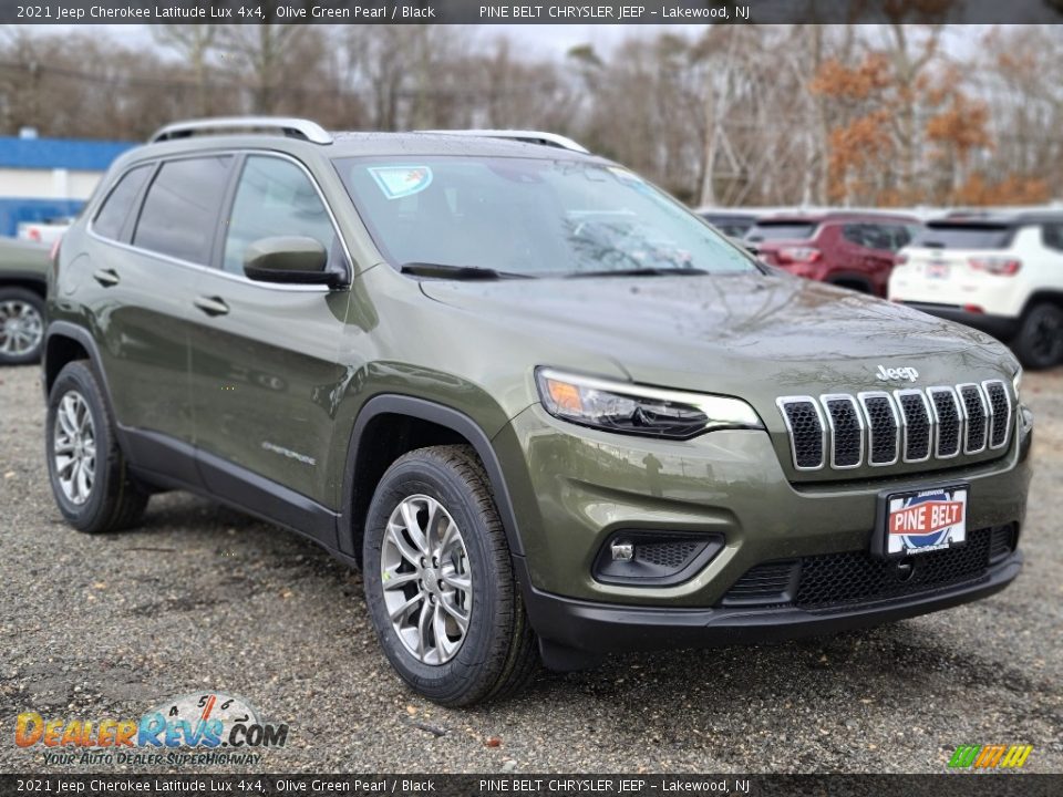 2021 Jeep Cherokee Latitude Lux 4x4 Olive Green Pearl / Black Photo #1