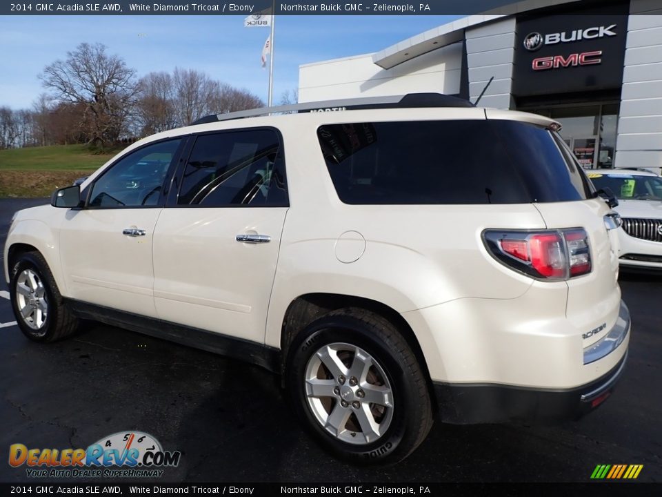 2014 GMC Acadia SLE AWD White Diamond Tricoat / Ebony Photo #13