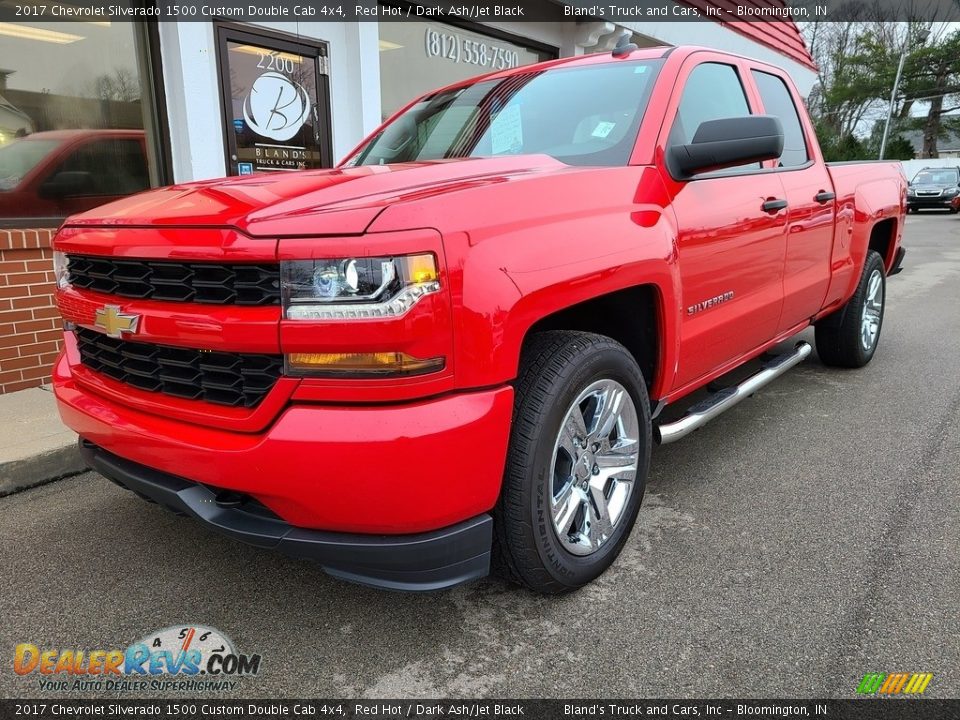 2017 Chevrolet Silverado 1500 Custom Double Cab 4x4 Red Hot / Dark Ash/Jet Black Photo #2