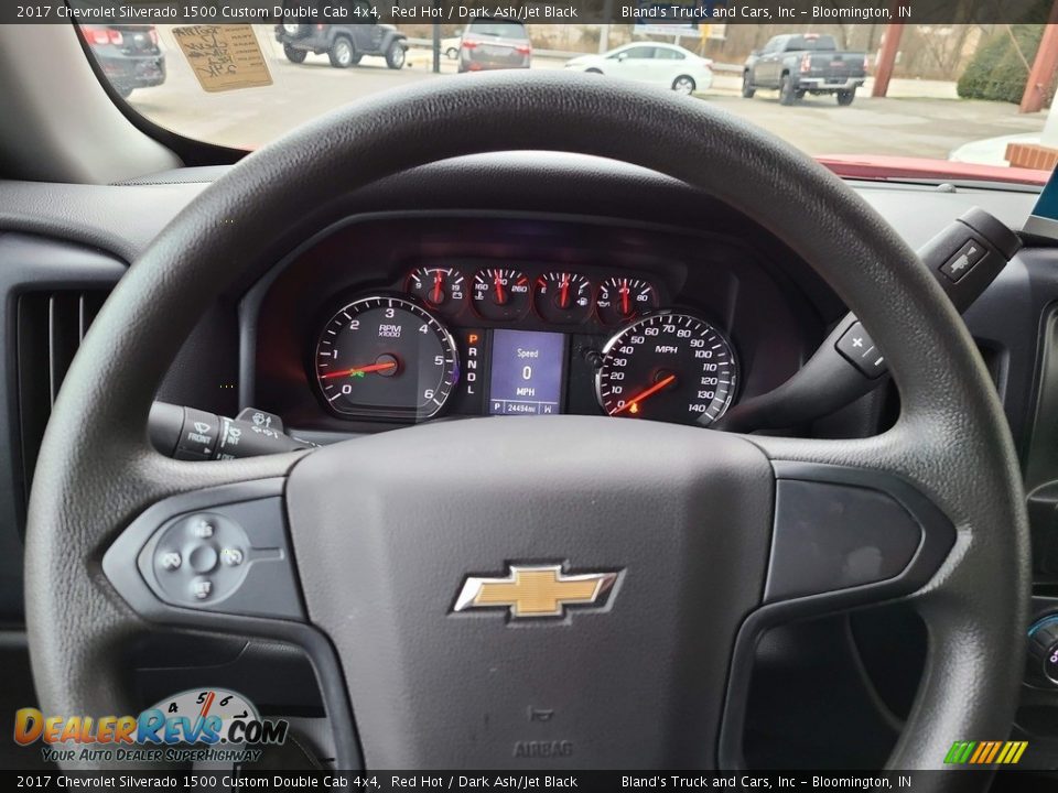 2017 Chevrolet Silverado 1500 Custom Double Cab 4x4 Red Hot / Dark Ash/Jet Black Photo #13