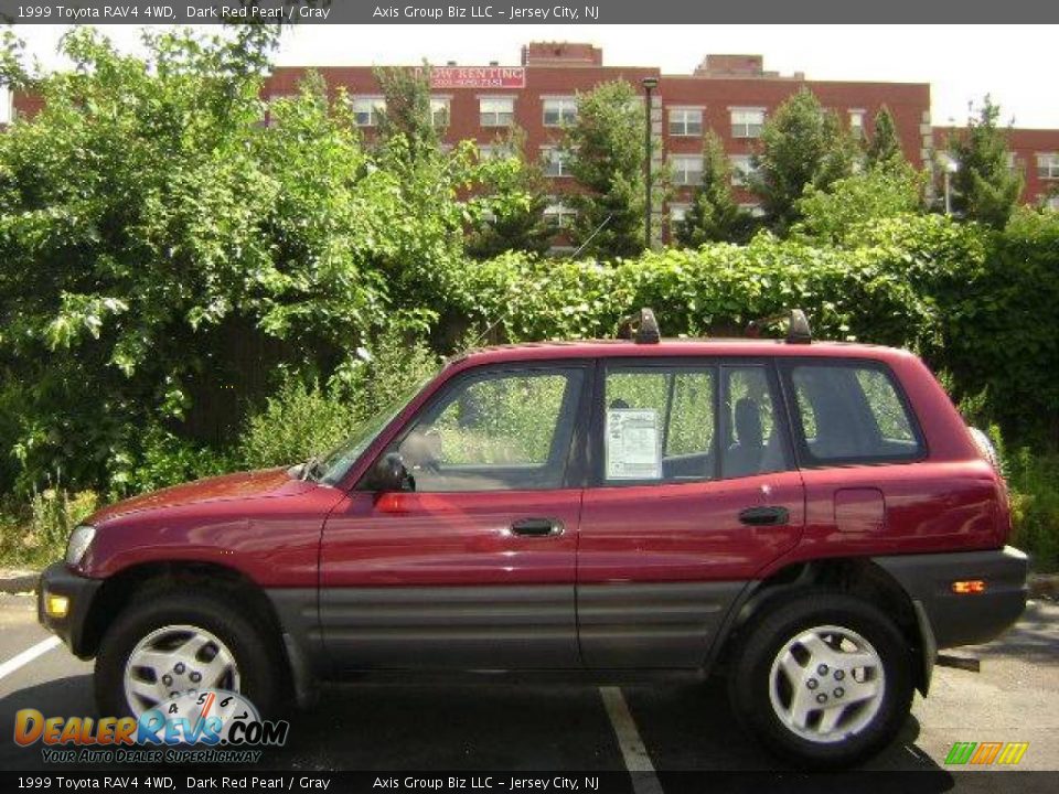 1999 Toyota RAV4 4WD Dark Red Pearl / Gray Photo #2