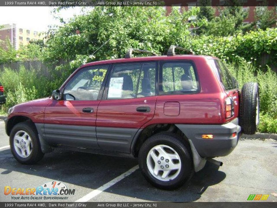 1999 Toyota RAV4 4WD Dark Red Pearl / Gray Photo #3