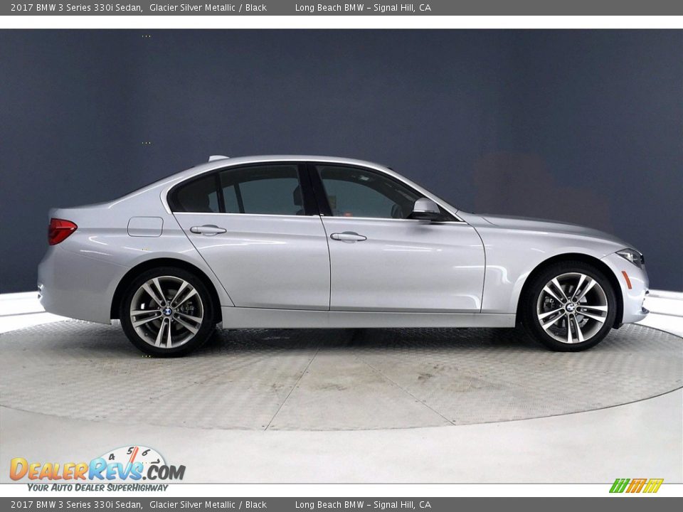 2017 BMW 3 Series 330i Sedan Glacier Silver Metallic / Black Photo #14