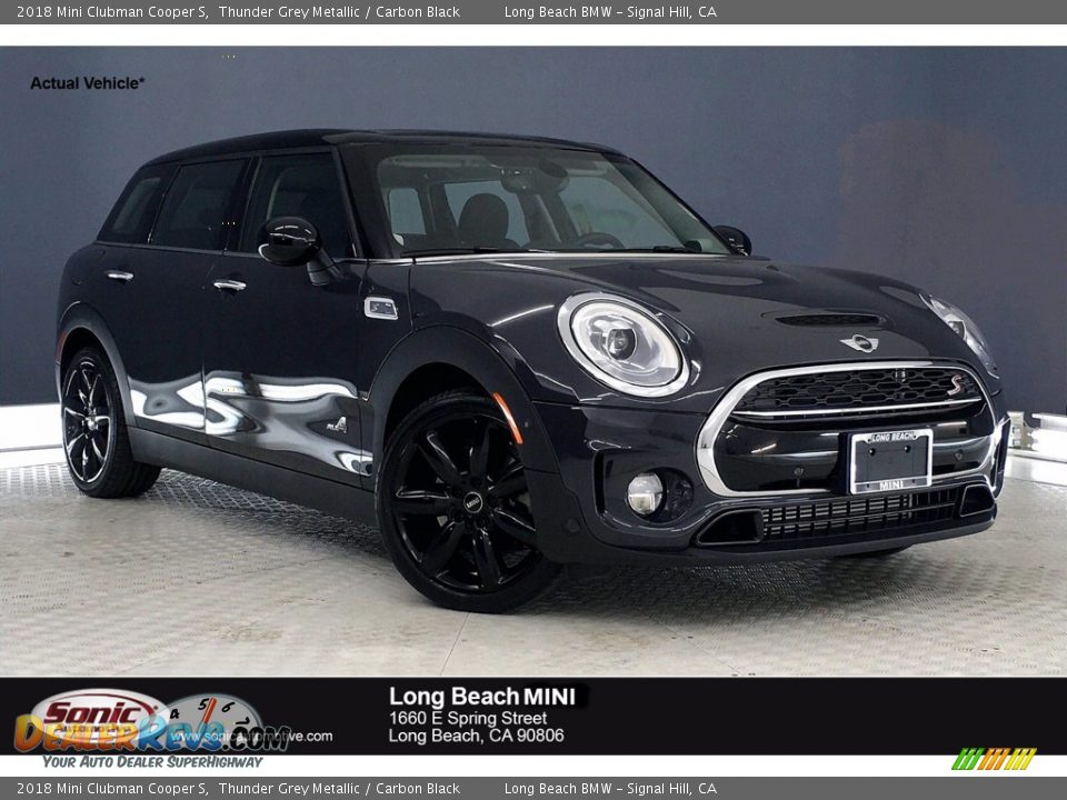 2018 Mini Clubman Cooper S Thunder Grey Metallic / Carbon Black Photo #1