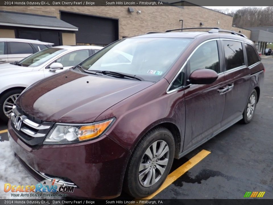 2014 Honda Odyssey EX-L Dark Cherry Pearl / Beige Photo #1