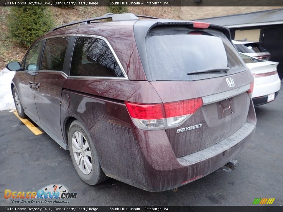 2014 Honda Odyssey EX-L Dark Cherry Pearl / Beige Photo #2