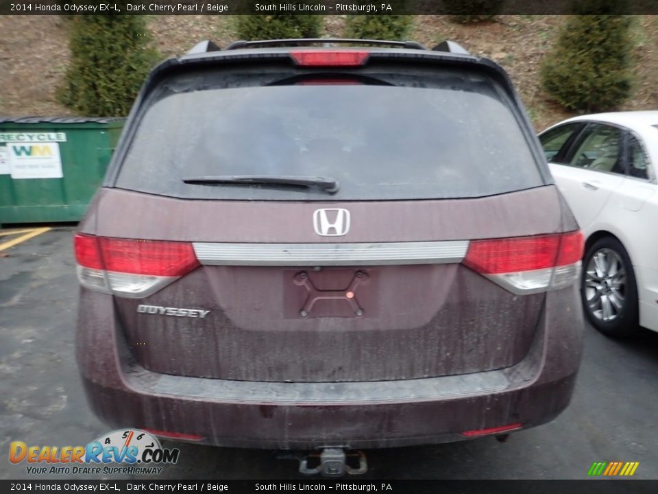 2014 Honda Odyssey EX-L Dark Cherry Pearl / Beige Photo #3