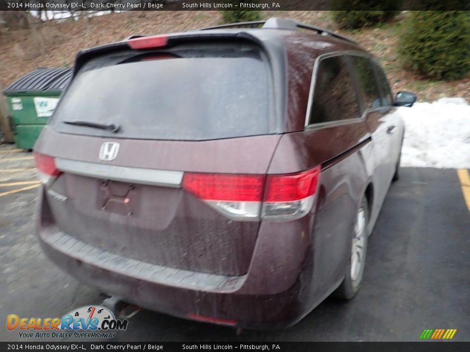 2014 Honda Odyssey EX-L Dark Cherry Pearl / Beige Photo #4