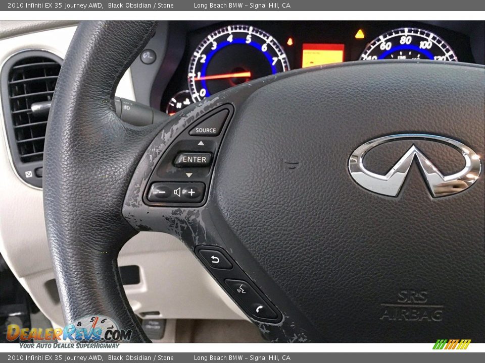 2010 Infiniti EX 35 Journey AWD Black Obsidian / Stone Photo #18