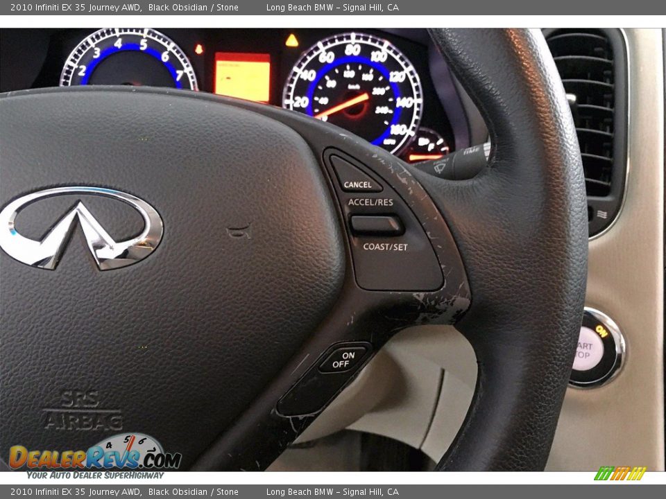 2010 Infiniti EX 35 Journey AWD Black Obsidian / Stone Photo #19