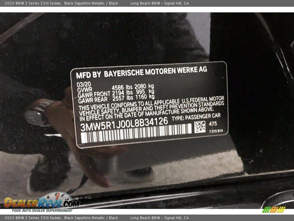 2020 BMW 3 Series 330i Sedan Black Sapphire Metallic / Black Photo #36