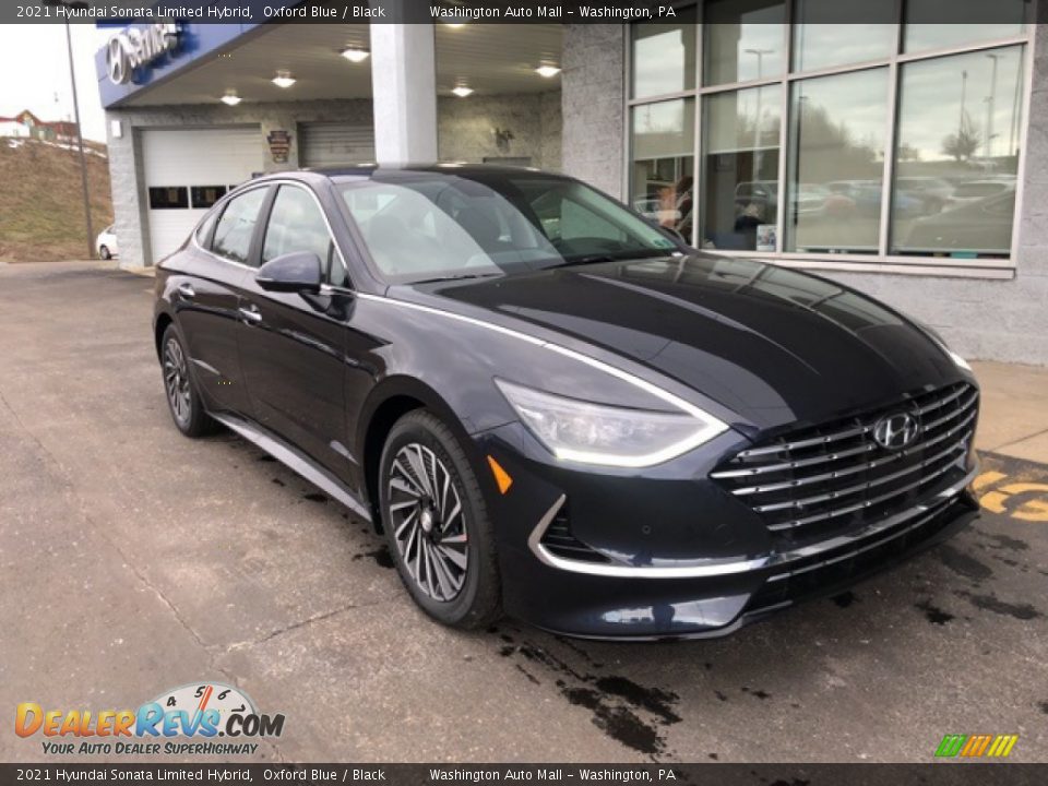 2021 Hyundai Sonata Limited Hybrid Oxford Blue / Black Photo #1