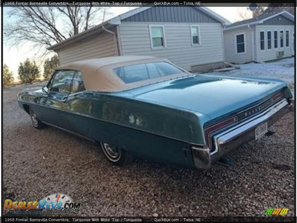 Turquoise With White  Top 1968 Pontiac Bonneville Convertible Photo #1