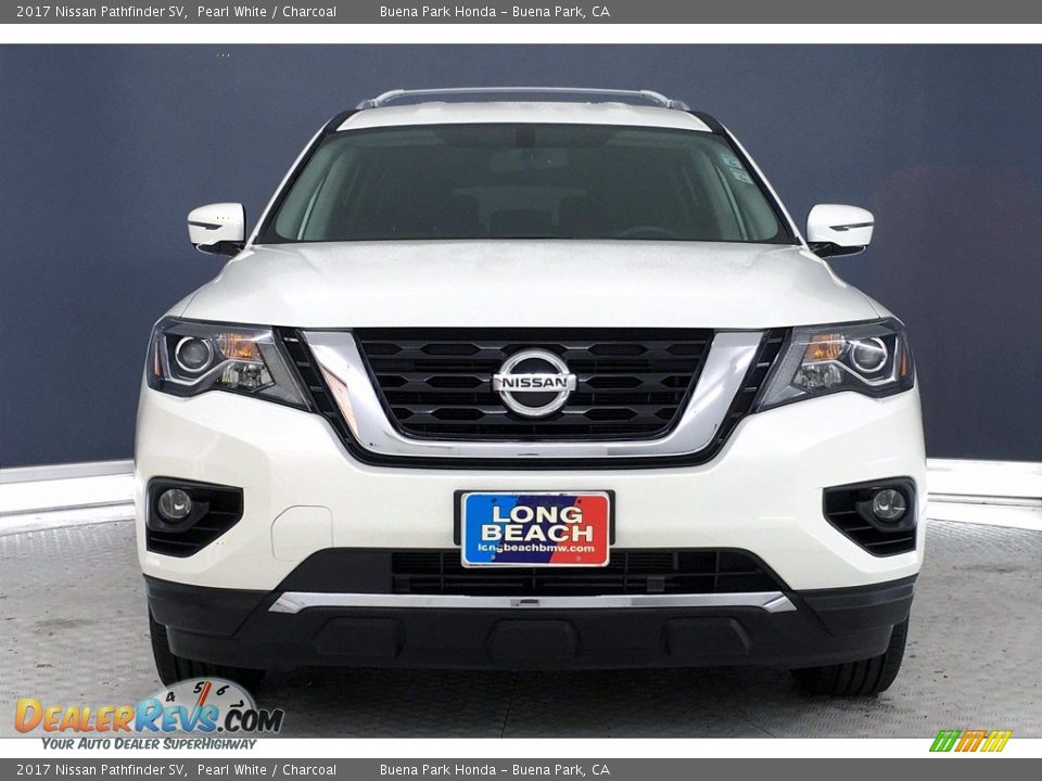 2017 Nissan Pathfinder SV Pearl White / Charcoal Photo #2