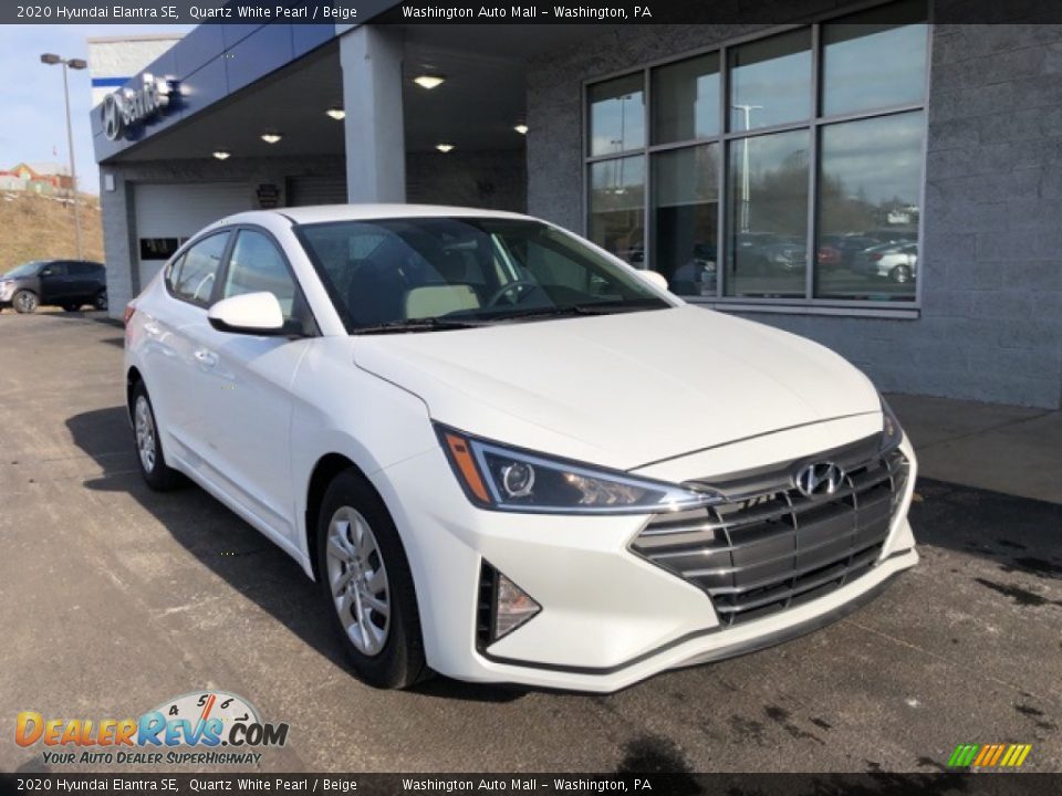 2020 Hyundai Elantra SE Quartz White Pearl / Beige Photo #1