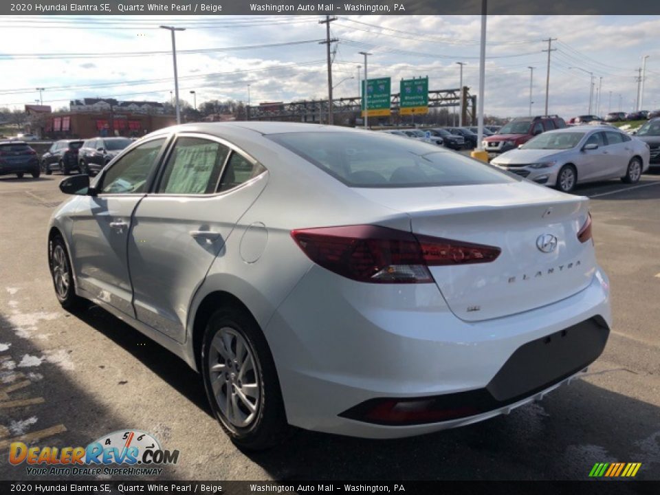 2020 Hyundai Elantra SE Quartz White Pearl / Beige Photo #3