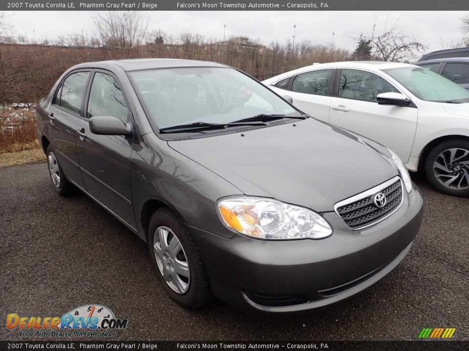 2007 Toyota Corolla LE Phantom Gray Pearl / Beige Photo #4