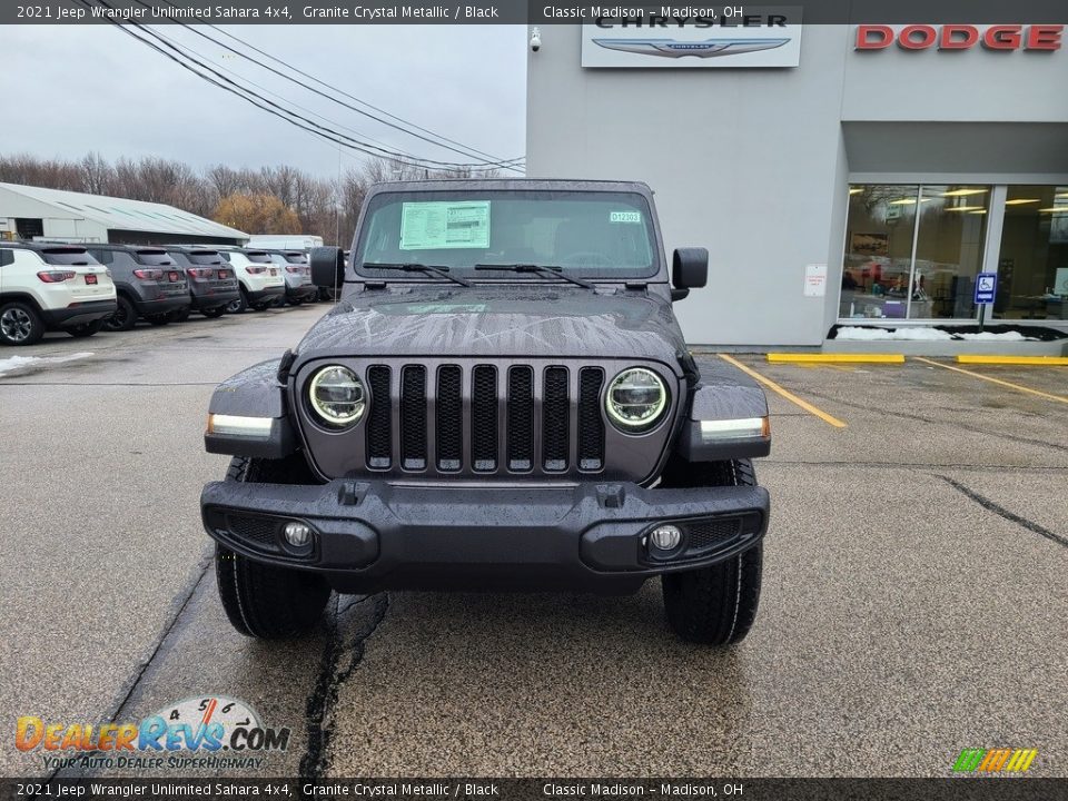 2021 Jeep Wrangler Unlimited Sahara 4x4 Granite Crystal Metallic / Black Photo #7