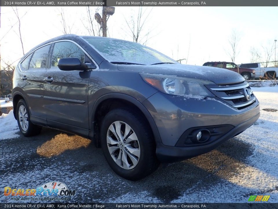 2014 Honda CR-V EX-L AWD Kona Coffee Metallic / Beige Photo #4