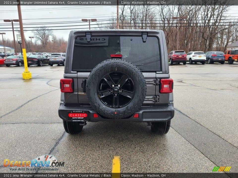 2021 Jeep Wrangler Unlimited Sahara 4x4 Granite Crystal Metallic / Black Photo #10