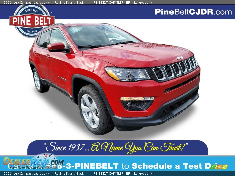 2021 Jeep Compass Latitude 4x4 Redline Pearl / Black Photo #1