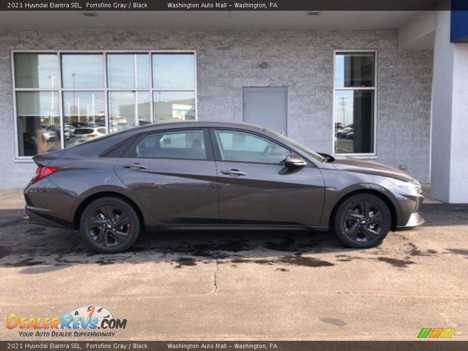 2021 Hyundai Elantra SEL Portofino Gray / Black Photo #2