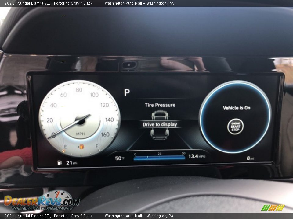 2021 Hyundai Elantra SEL Portofino Gray / Black Photo #5