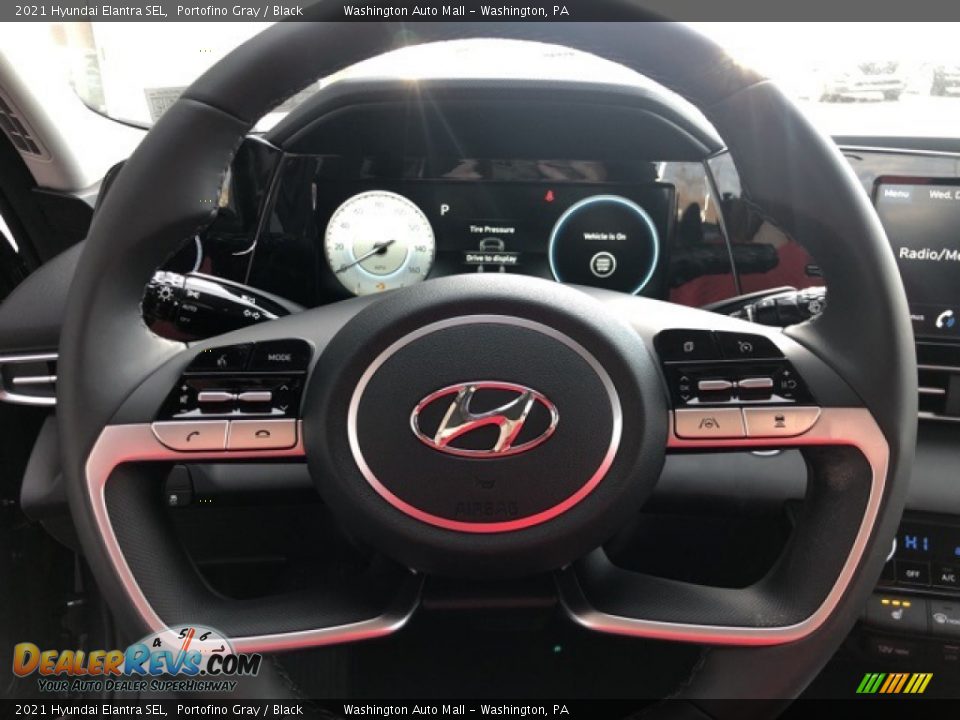 2021 Hyundai Elantra SEL Portofino Gray / Black Photo #10