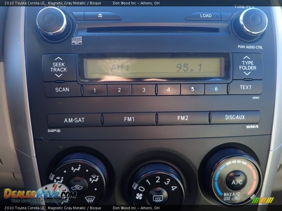 2010 Toyota Corolla LE Magnetic Gray Metallic / Bisque Photo #26