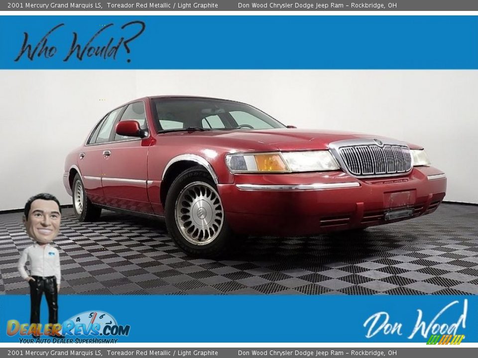 2001 Mercury Grand Marquis LS Toreador Red Metallic / Light Graphite Photo #1