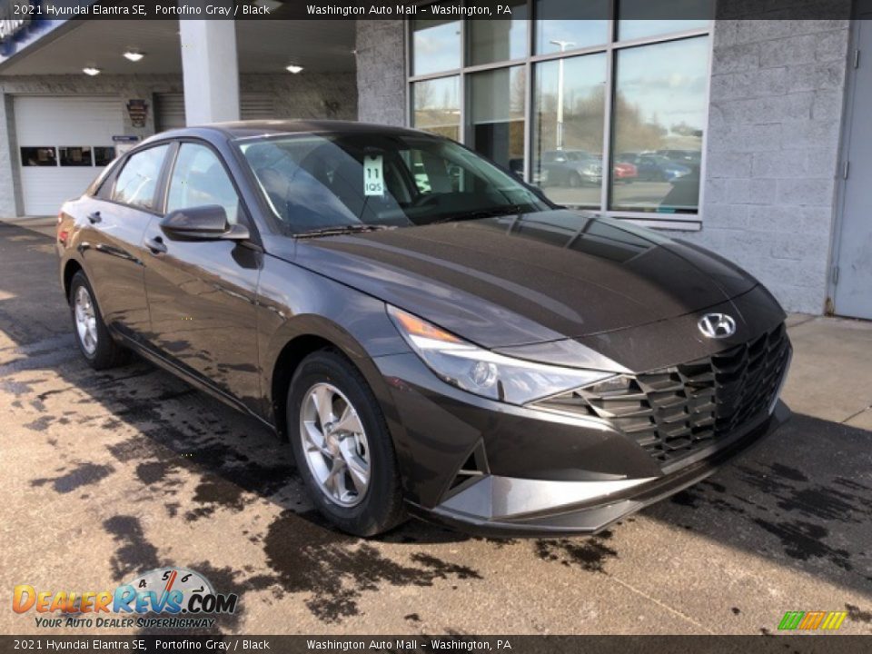 2021 Hyundai Elantra SE Portofino Gray / Black Photo #1