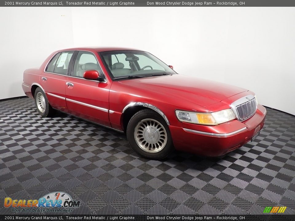 2001 Mercury Grand Marquis LS Toreador Red Metallic / Light Graphite Photo #2