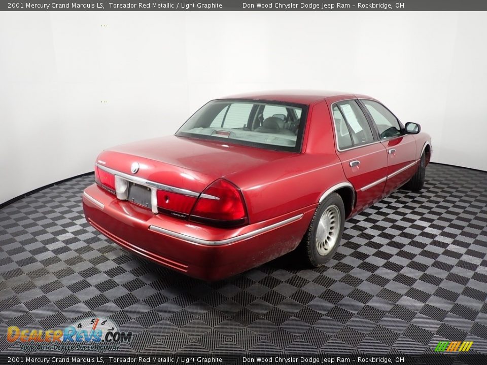 2001 Mercury Grand Marquis LS Toreador Red Metallic / Light Graphite Photo #14