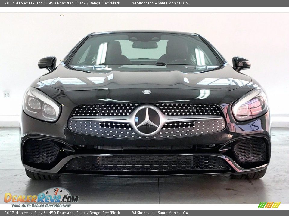 2017 Mercedes-Benz SL 450 Roadster Black / Bengal Red/Black Photo #2