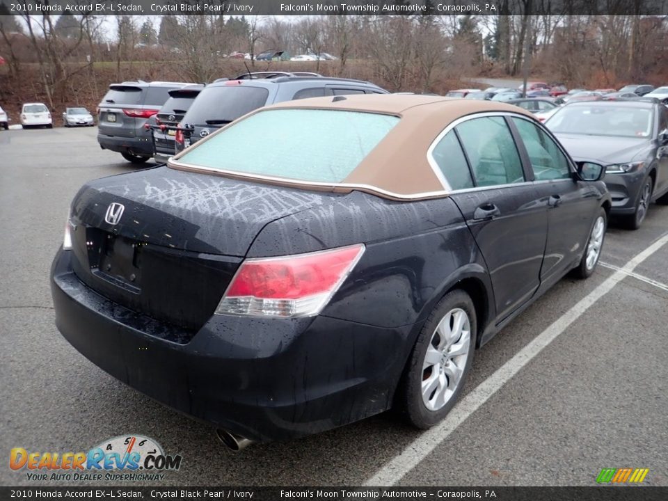 2010 Honda Accord EX-L Sedan Crystal Black Pearl / Ivory Photo #4